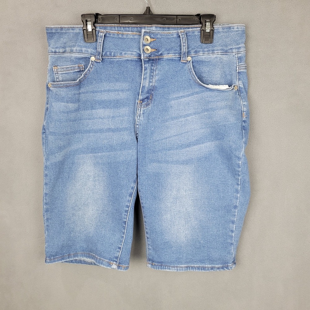 Sandpiper Jean Shorts‎ Womens 16 Blue Denim Cotton Stretch Medium Wash Outdoor